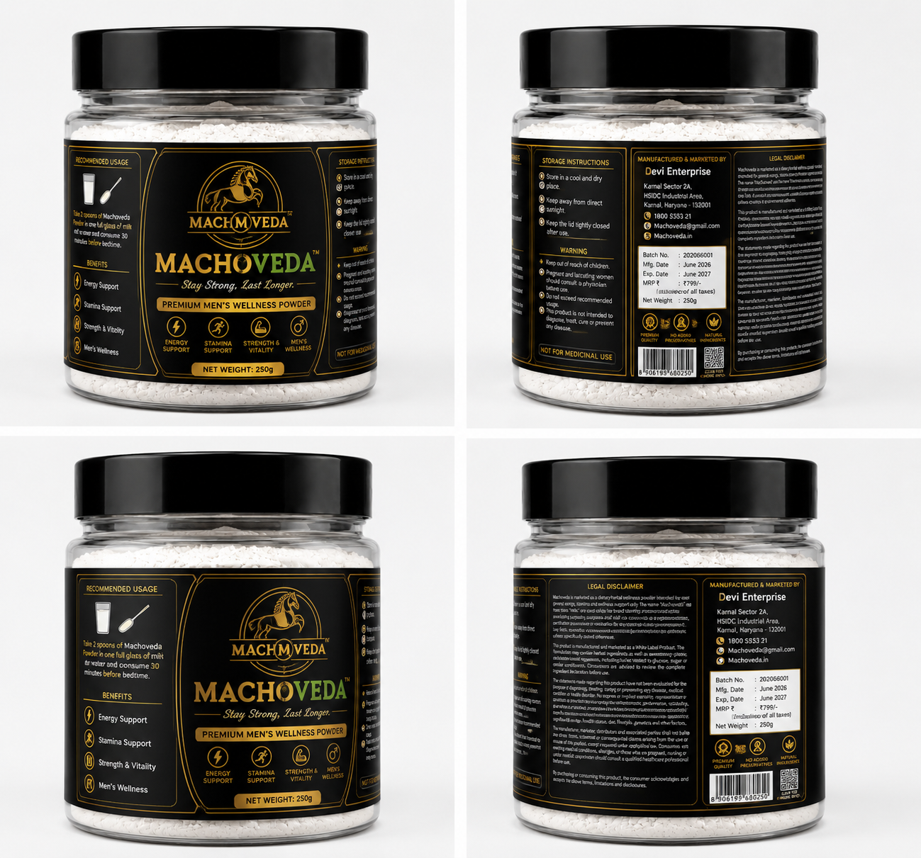 Machoveda Herbal Energy & Wellness Powder